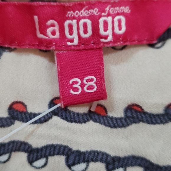 LA GO GO BUTTON DOWN HIGH LOW SWING - Picture 3 of 4